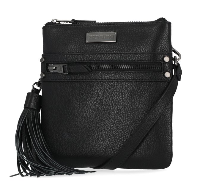 Women's Classic Leather Crossbody Bag Black 1