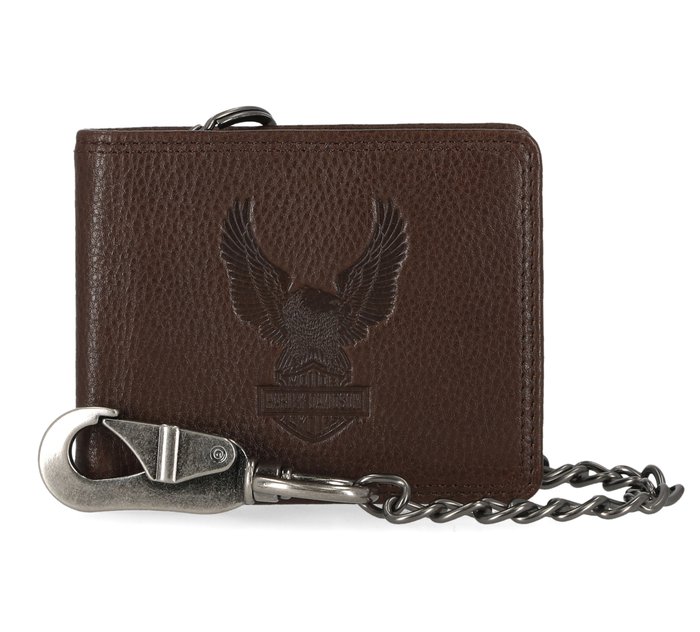 Mens Eagle Billfold Wallet With Chain 1