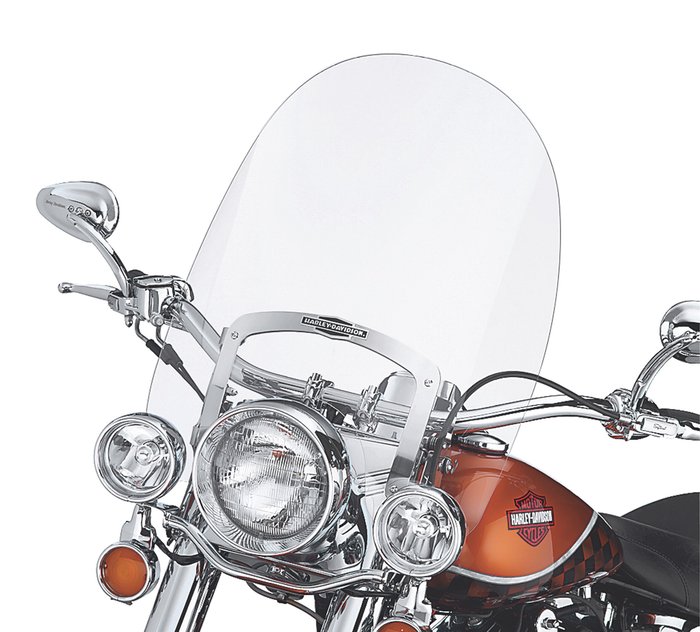 King-Size Nostalgic H-D Detachables Windshield for FL Softail Models - 20 in. Clear 1