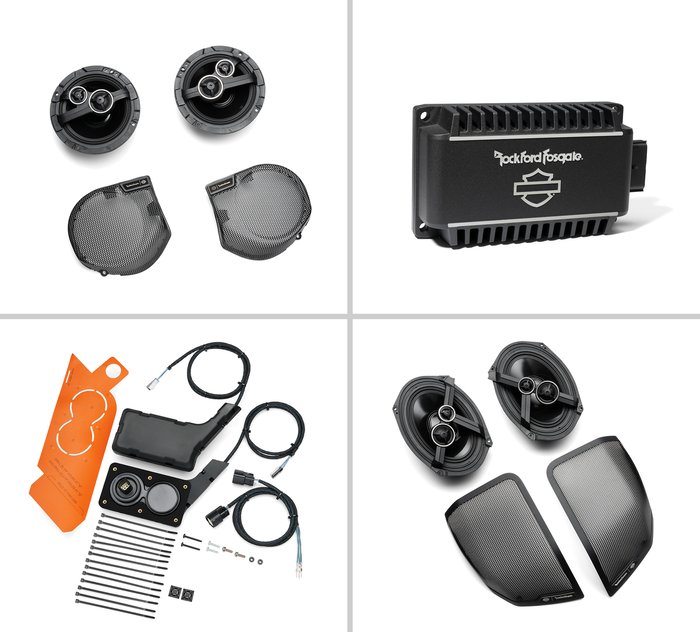 Harley Davidson Audio powered by Rockford Fosgate Stage II 4-Speaker Kit Package 1