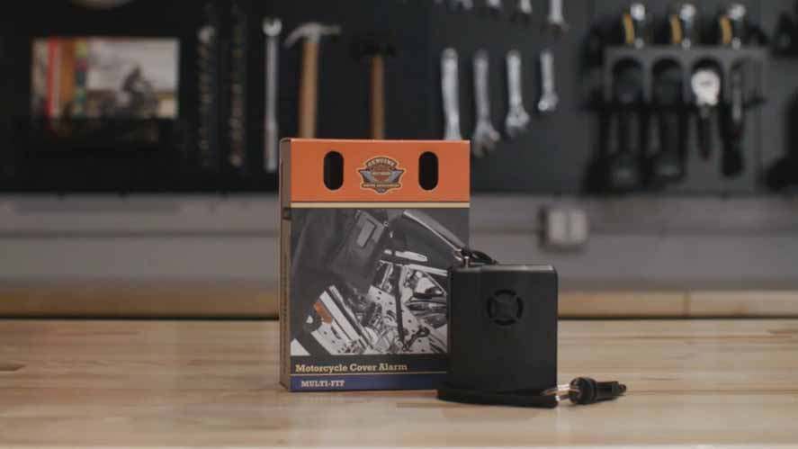 motorcycle cover alarm video