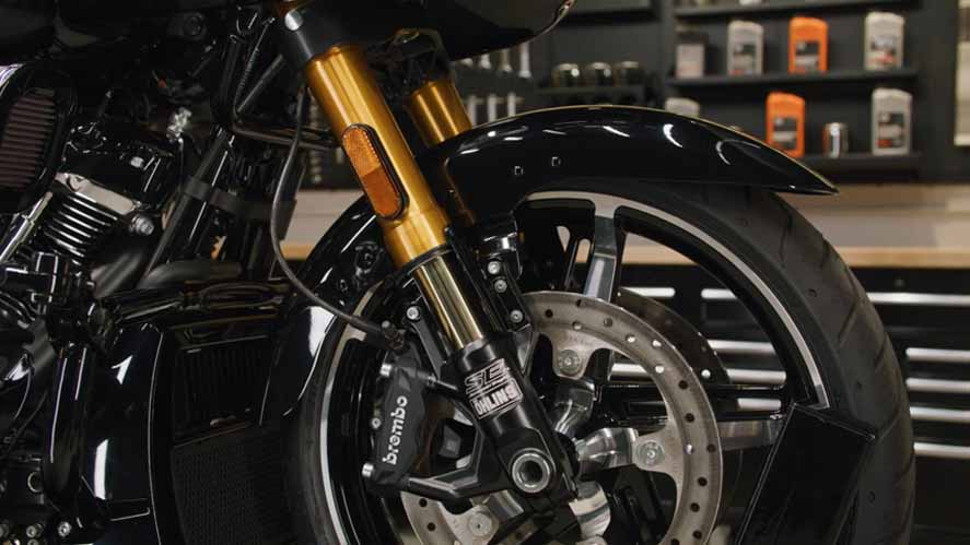 closeup view of shocks