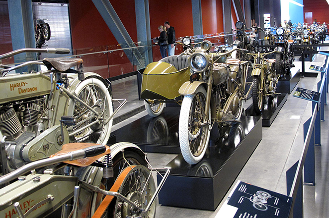 Utstilling av vintage H-D®-motorsykler