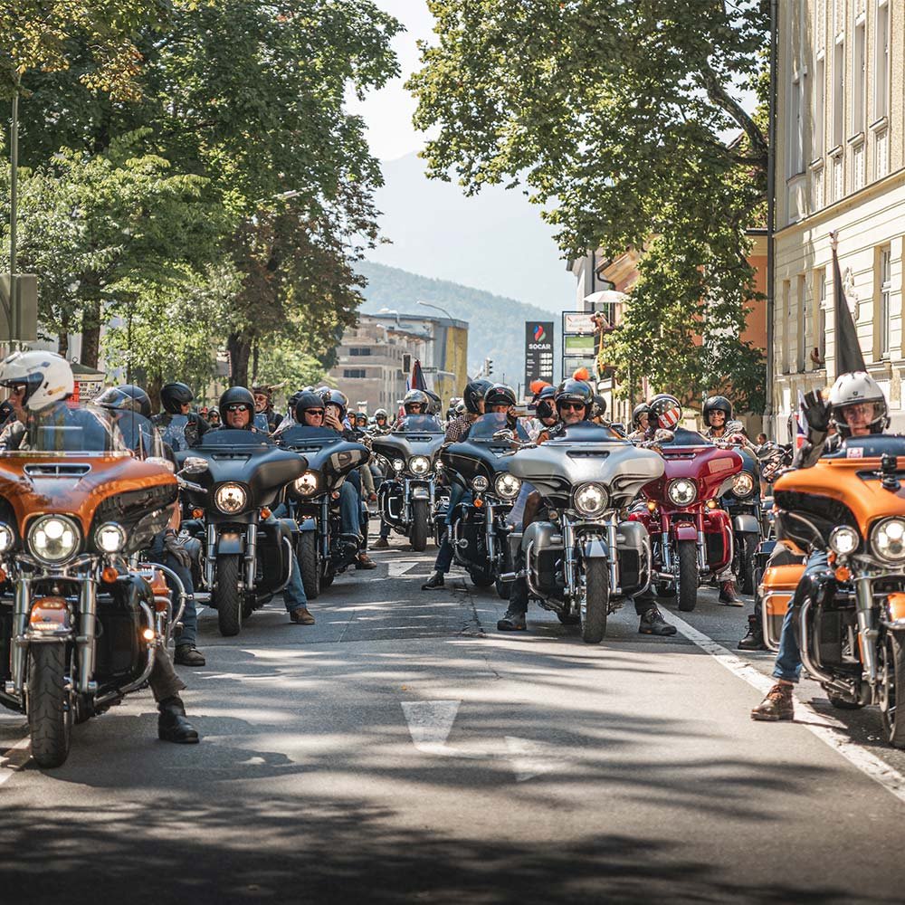 parade med motorsykler