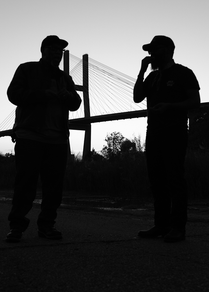 silhouettes of Larry Ware Sr and Larry Ware Jr