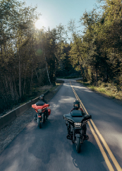 Leticia Cline and Mike Wolfe ride their bikes on rode through The Olympic Peninsula
