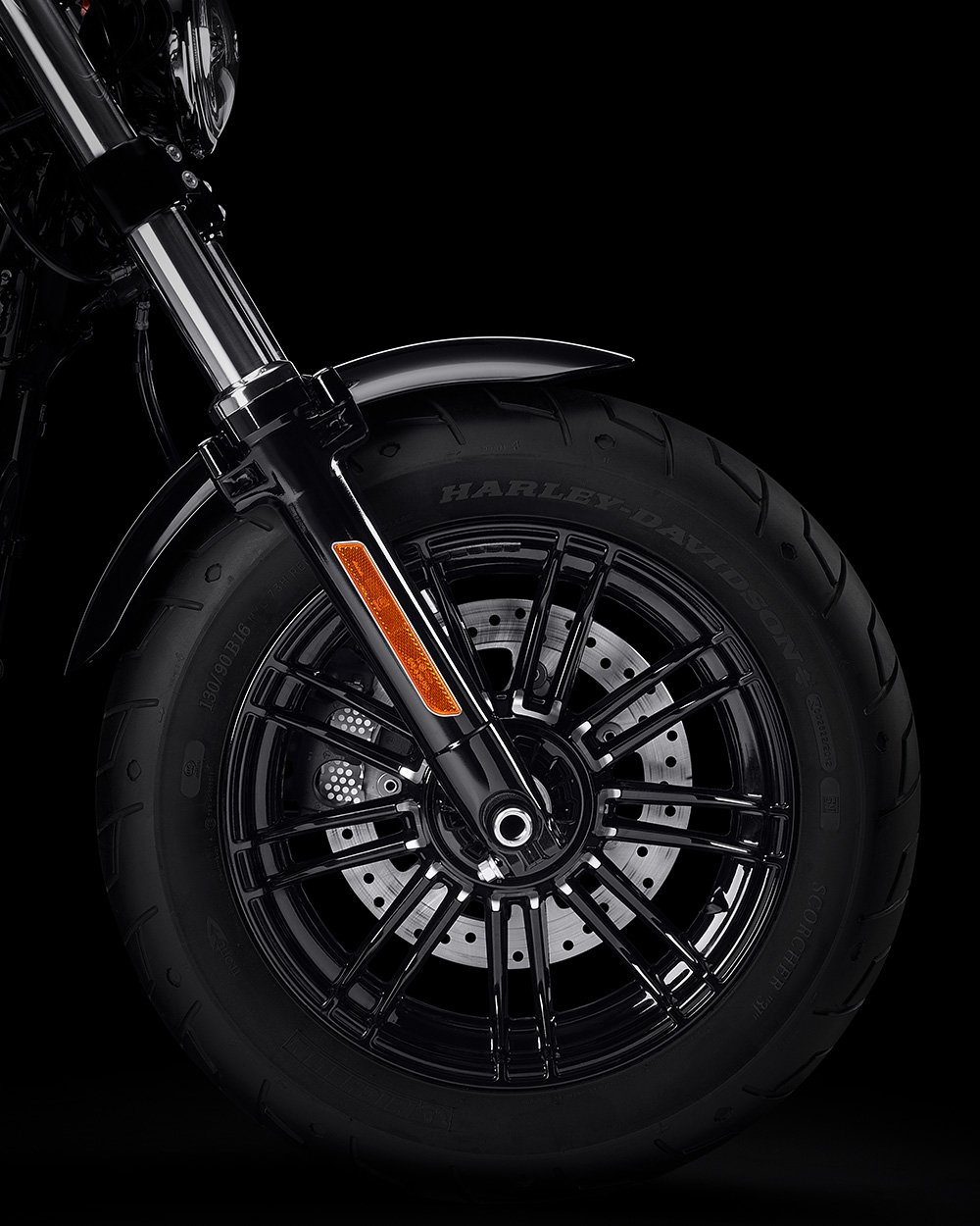 Front wheel on a 2022 Forty-Eight motorcycle