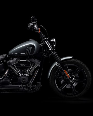 주차된 2022 Harley-Davidson Street Bob 모터사이클