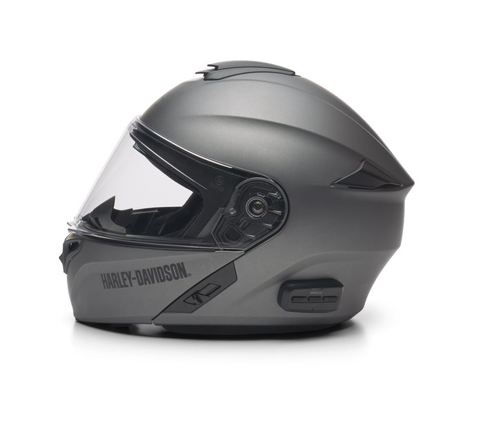 Harley-Davidson Outrush R Modular Bluetooth Helmet, Matte Silver - Small