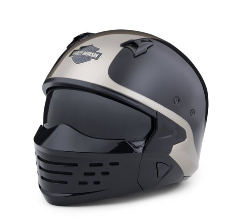 Harley-Davidson Outrush R Modular Bluetooth Helmet, Matte Silver - Small
