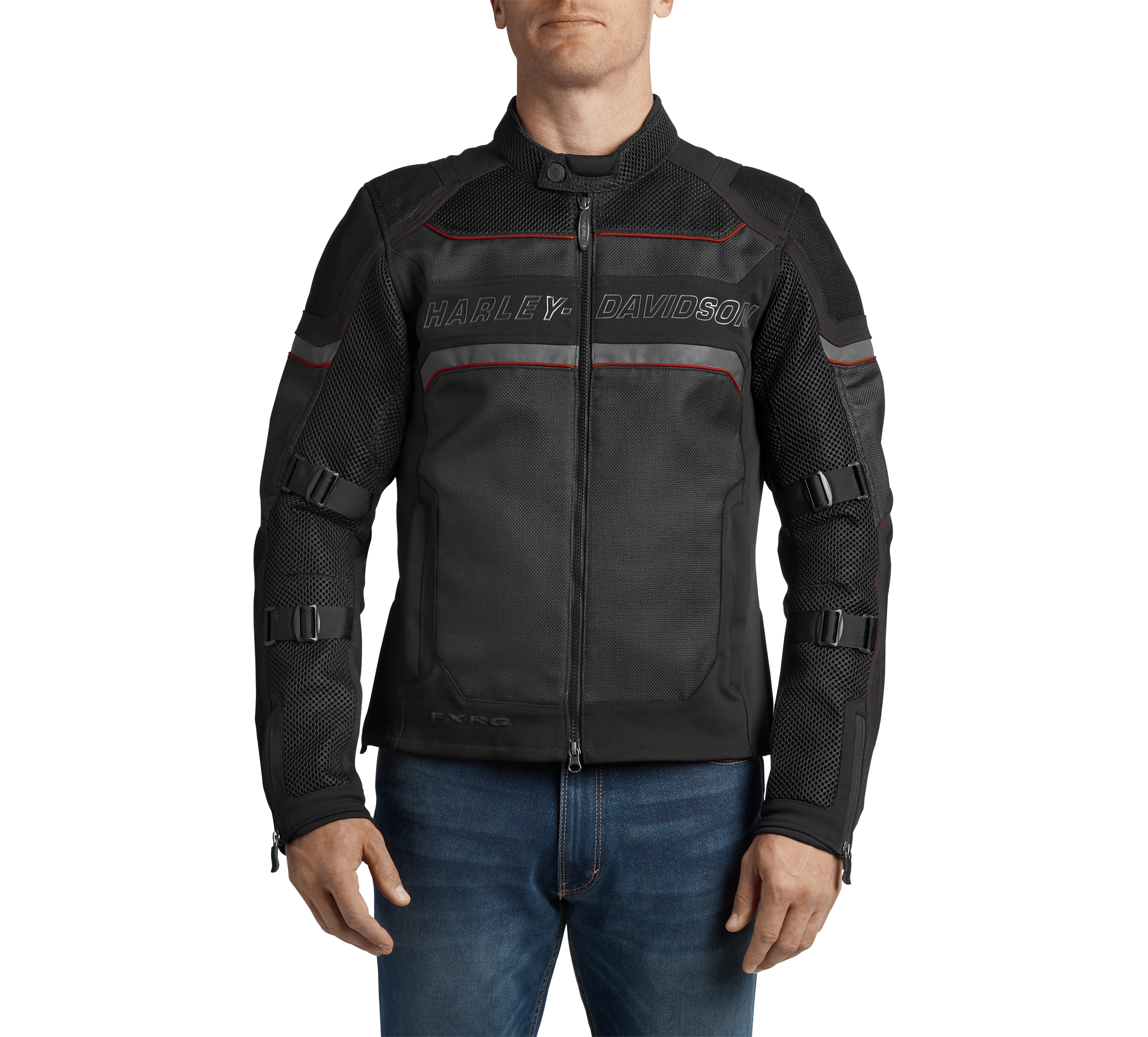 Harley Davidson Men S Fxrg Waterproof Leather Jacket Triple Vent System Coolcore Technology 98038 19vm