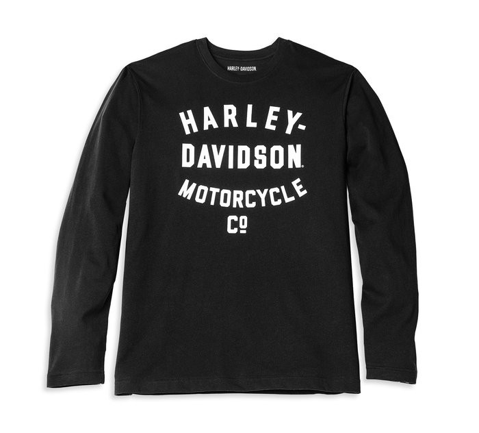 Men's Racer Font Motorcycle Co. Long Sleeve Graphic Tee 1
