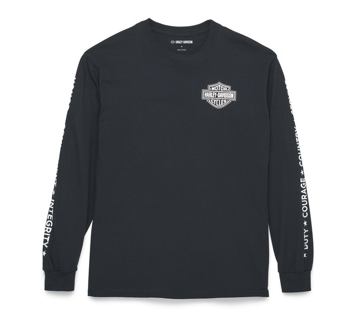 Men's Harley-Davidson® Wounded Warrior Project Long Sleeve Stars & Stripes Tee 1