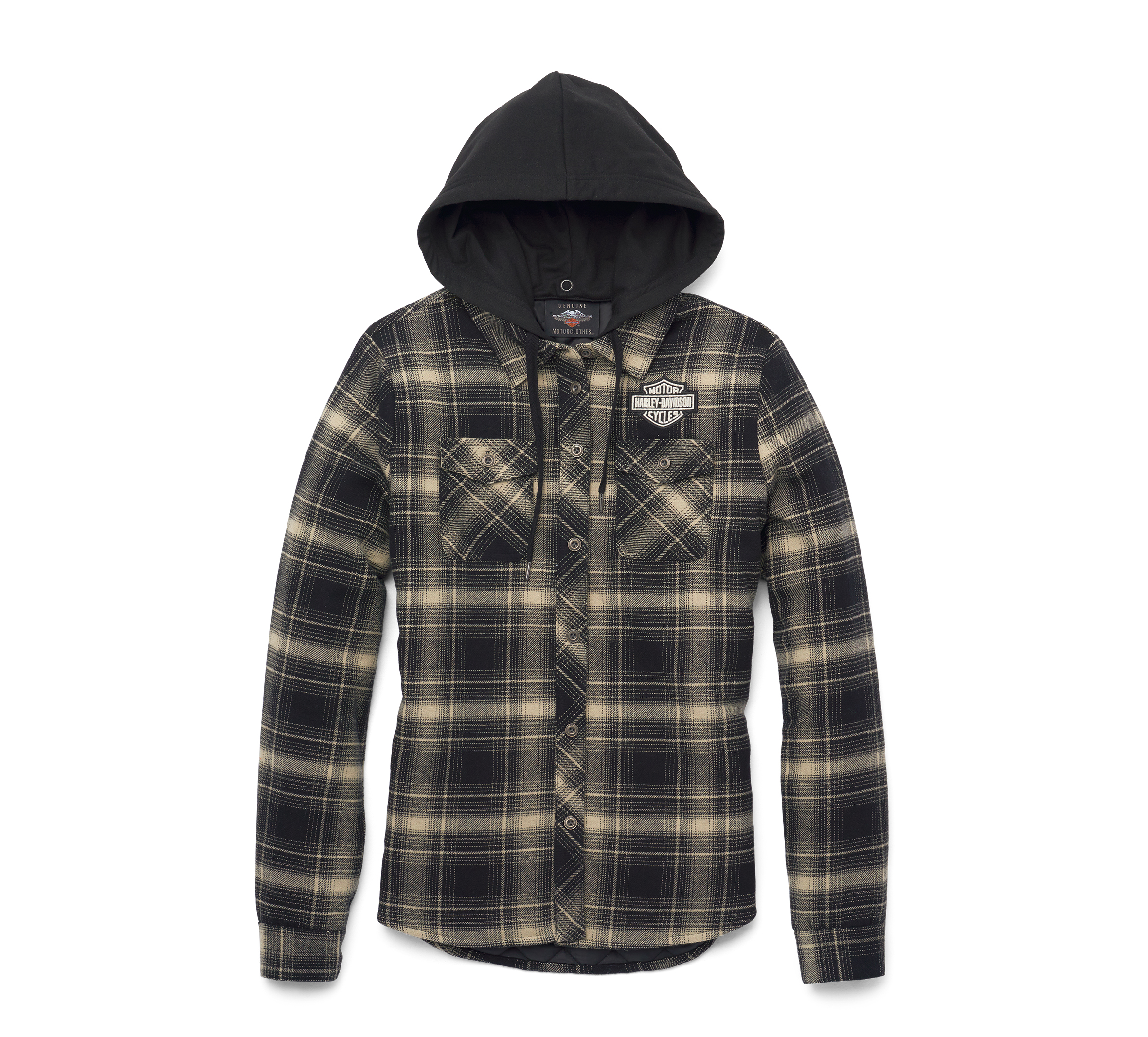 Fleece Hooded Flannel Shirt Jacket with DWR | Mens Shirt Jackets, Shackets  | Dickies