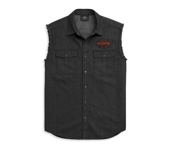 Camisa sin mangas Bar & Shield Slim Fit Denim para hombre | Harley-Davidson