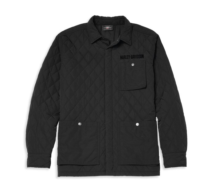 Men's Quilted Nylon Shirt Jacket 1