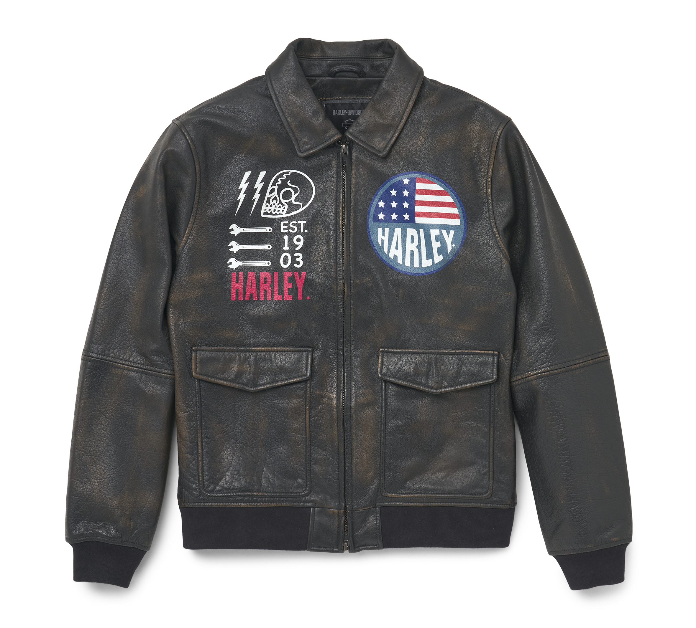 Men's Archer Bomber Leather Jacket | Harley-Davidson PT