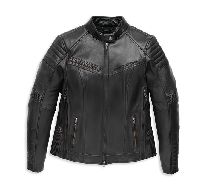 Women's Willie G® Leather Jacket with Rhinestones 1