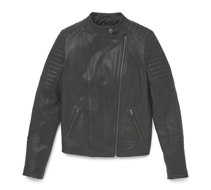 Women S Reservoir Moto Leather Jacket, Black Leather Rugged Jacket Womens