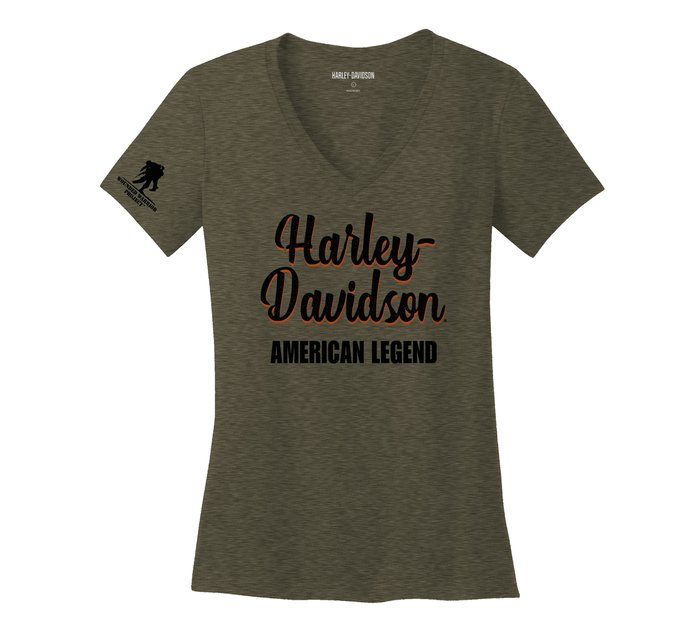 Women's Harley-Davidson Wounded Warrior Project V-Neck Tee 1