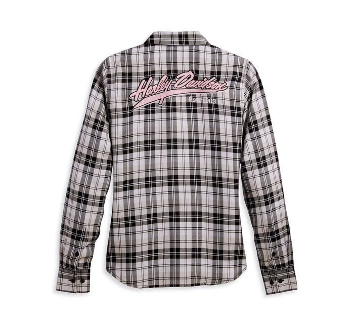 Women's Pink Label Plaid Woven Shirt 1