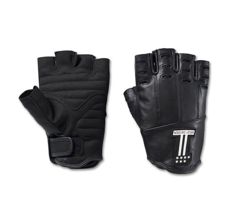 Guantes Cuero Hombre Harley-Davidson® Men Full Speed Leather Gloves -  Negro, 97670-23VM
