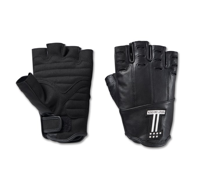 Men's Loyalist Fingerless Leather Gloves 1