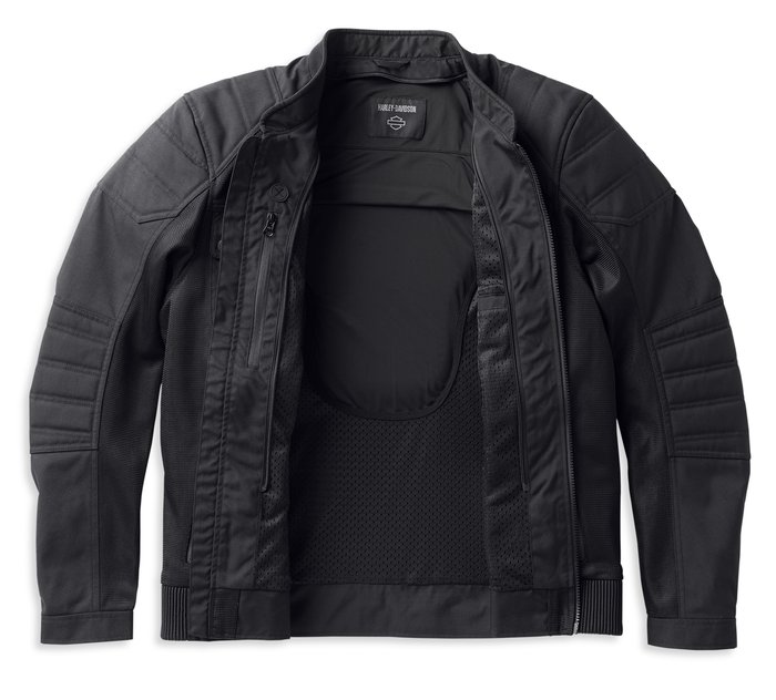 Men's Zephyr Mesh Jacket w/ Zip-out Liner - Black | Harley-Davidson USA