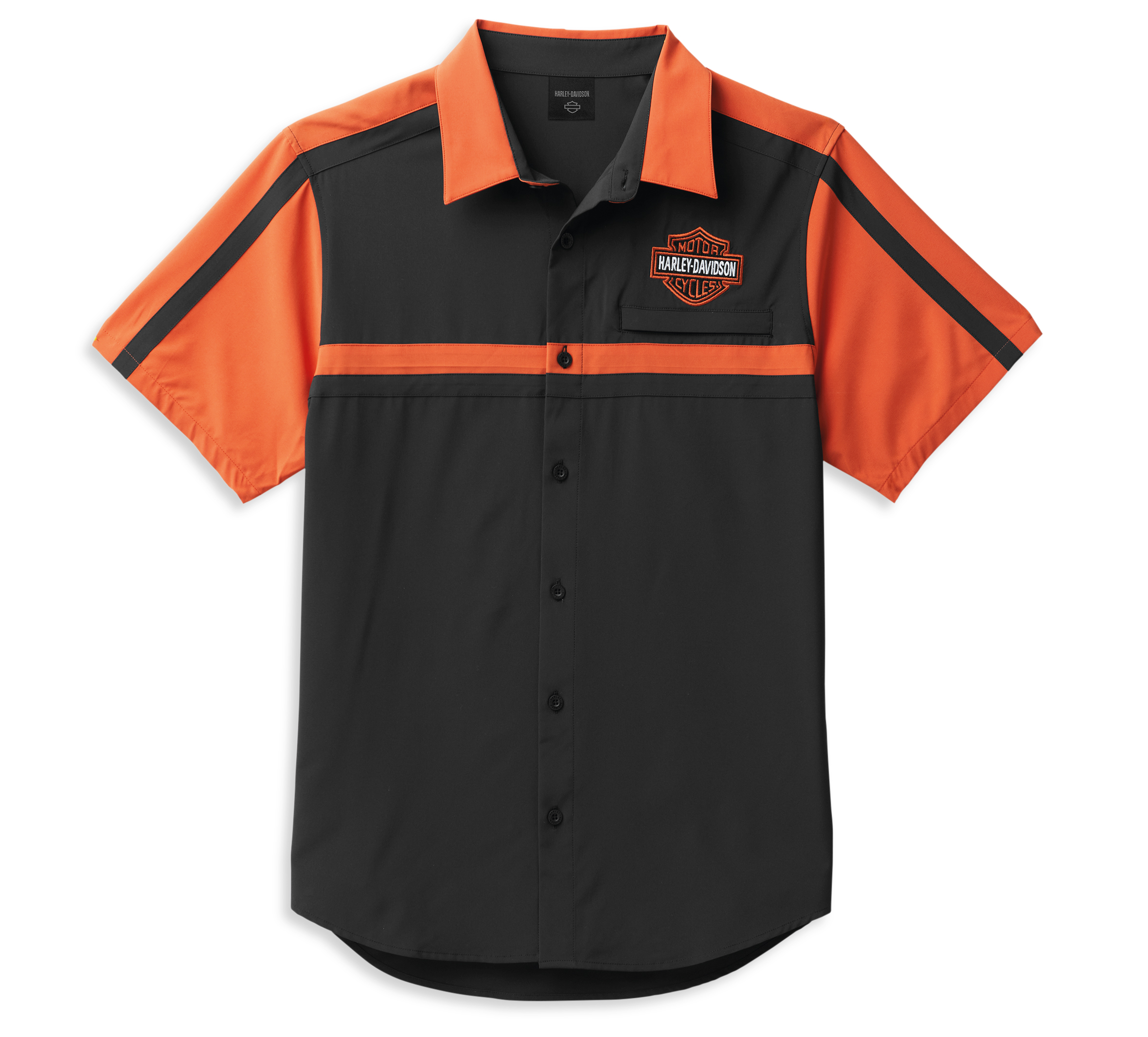 Men's Coolcore Bar & Shield Shirt - Colorblocked - Vintage Orange 