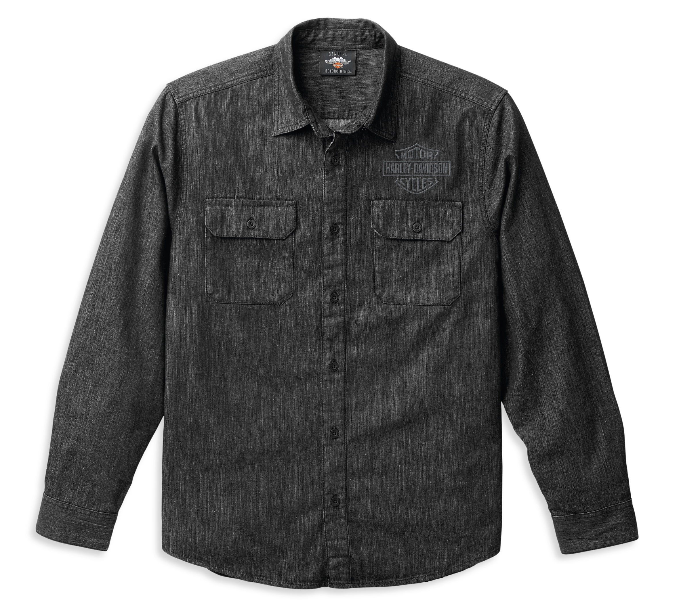 Men's Bar & Shield Denim Shirt   Black Beauty 2   Harley Davidson