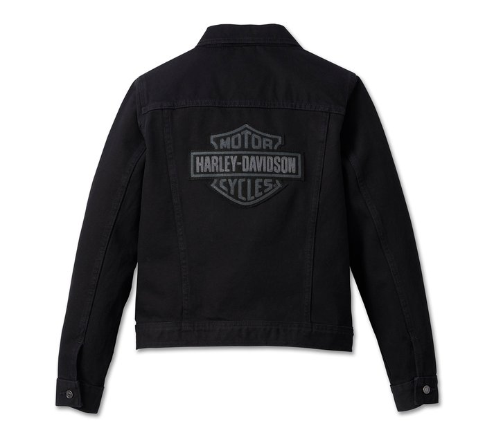 blanding uddannelse skygge Women's Essential Bar & Shield Denim Jacket - Black Denim | Harley-Davidson  USA
