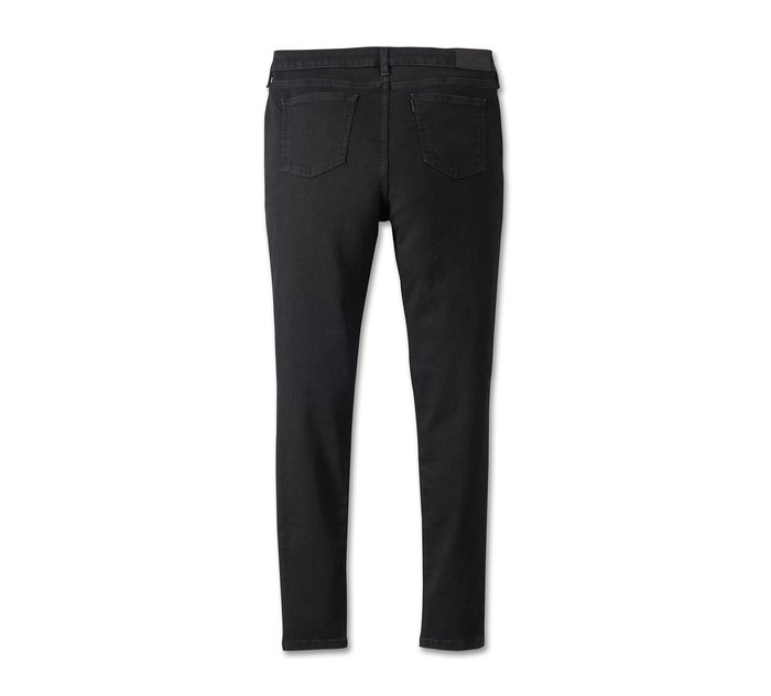 Black Fleece Thick Rhinestone Jeans for Women 2023 Fall Winter New
