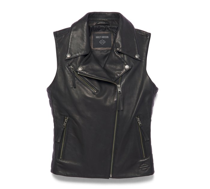 Women's Electric Leather Vest 1
