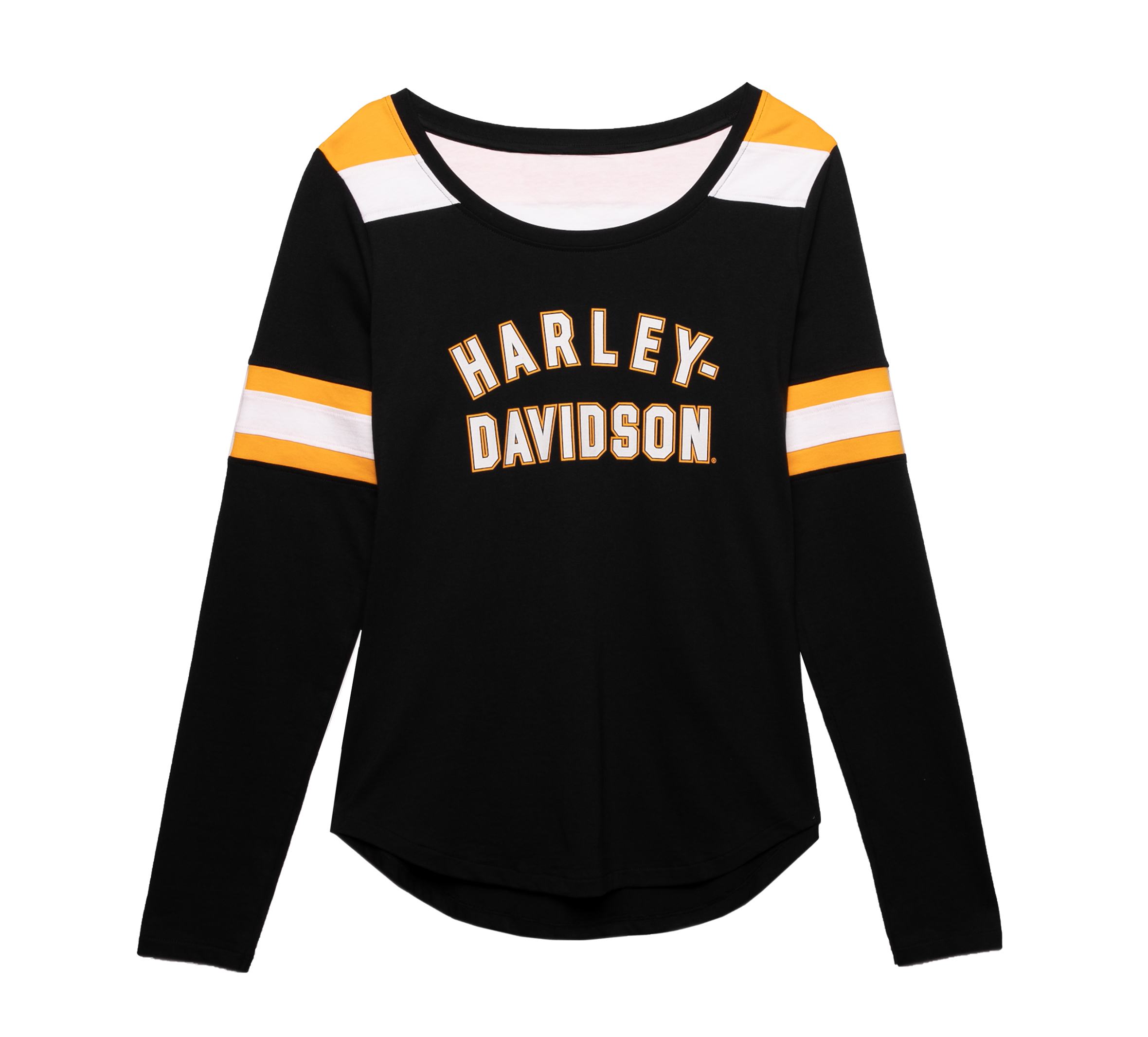 harley davidson jersey with striped sleeve