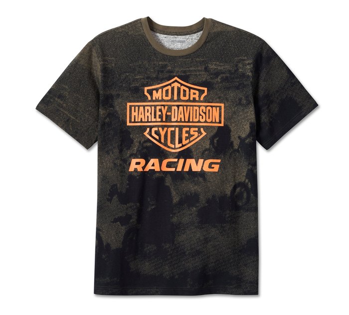 T-shirt Racing chiné par teinture pour hommes 1