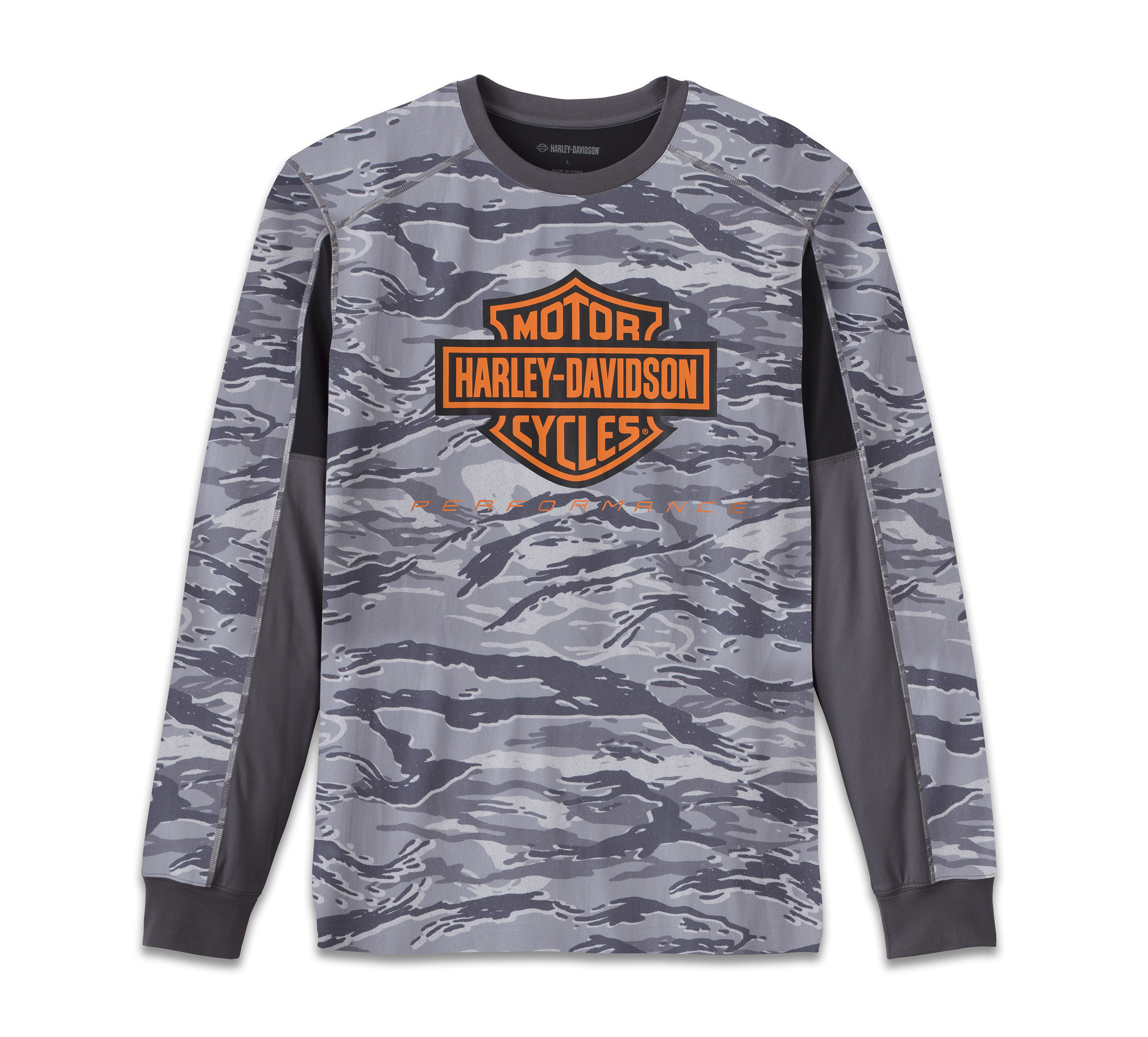 Tee Men\'s Factory USA Harley-Davidson Long - Camouflage Performance | Sleeve