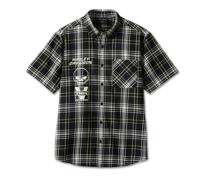 Men's Willie G™ Skull Plaid Shirt 1
