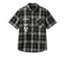 Men's Willie G Skull Plaid Shirt - Black