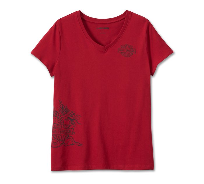 Women's Year of The Dragon V- Neck Tee 1