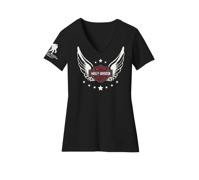 Women's Harley-Davidson Wounded Warrior Project Honor V-Neck Tee 1