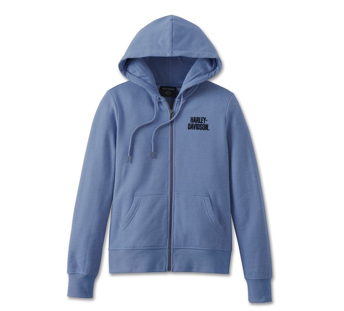 Women's Special Bar and Shield Zip Front Hoodie 1