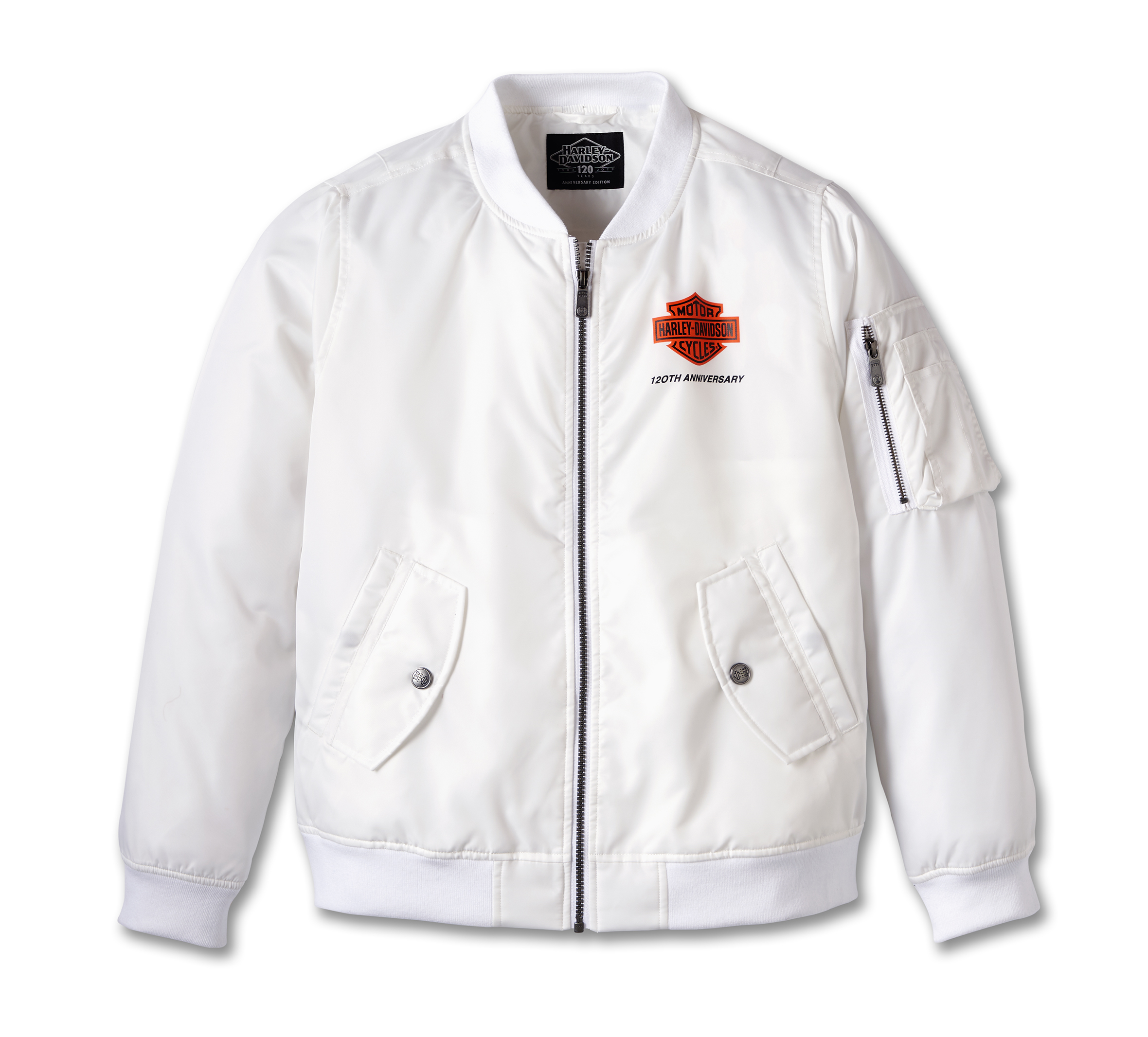 Women's Bomber Jacket Polyamide with Embroidered Patches