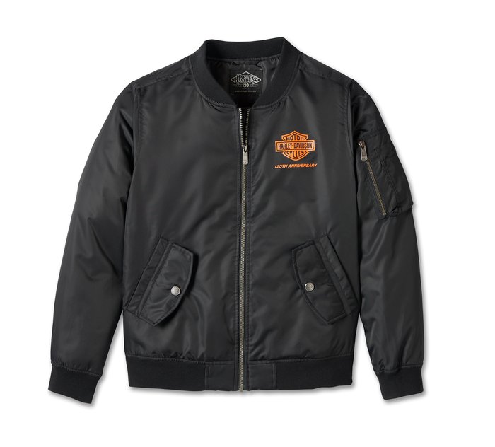 Women's Bomber Jacket Polyamide with Embroidered Patches