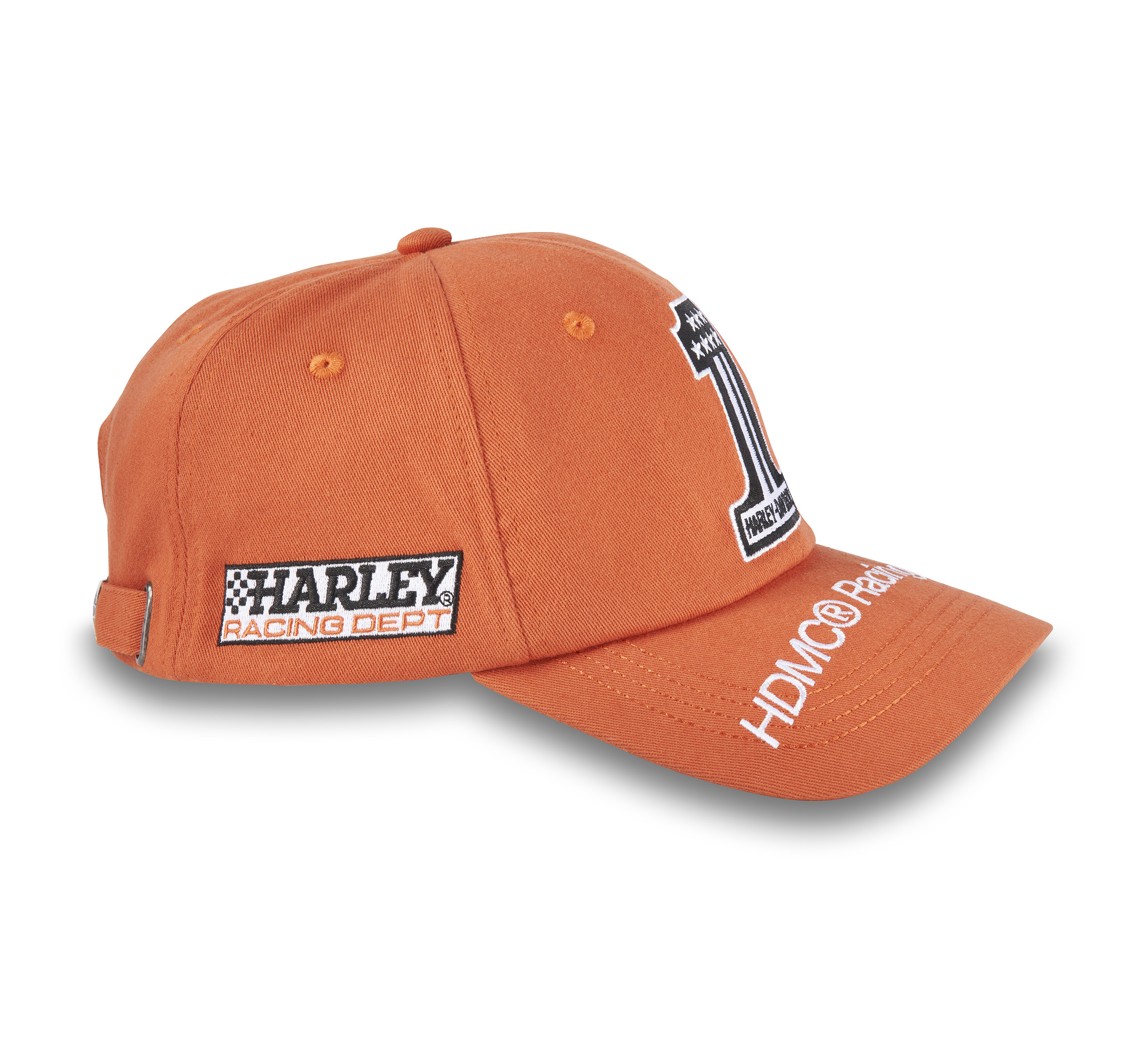 #1 Flat Brim Adjustable Cap - Vintage Orange | Harley-Davidson USA