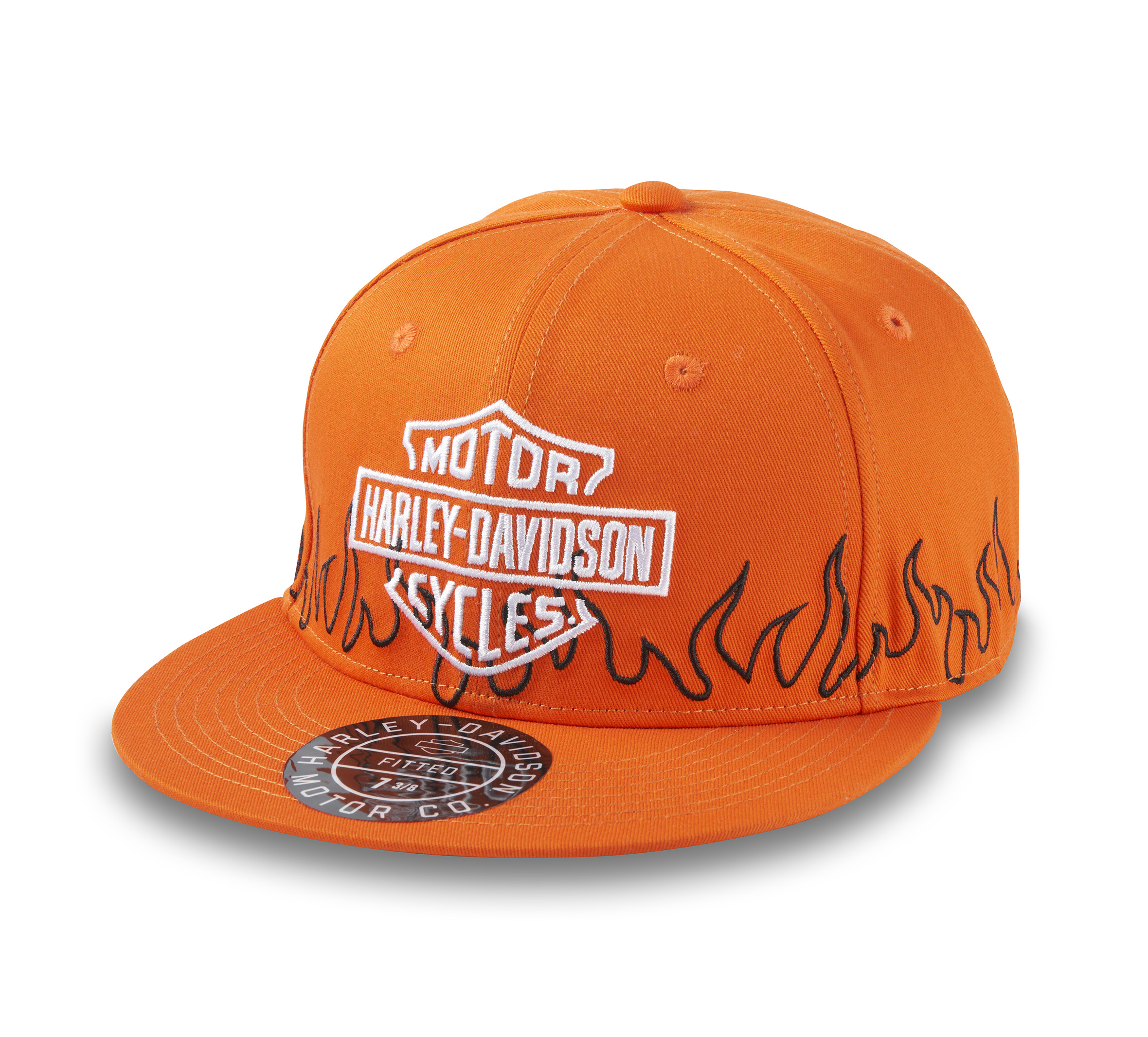 Flames Harley-Davidson Hat - Harley Orange USA Fitted |