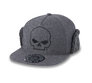 Willie G Skull Flap Hat - Medium Grey