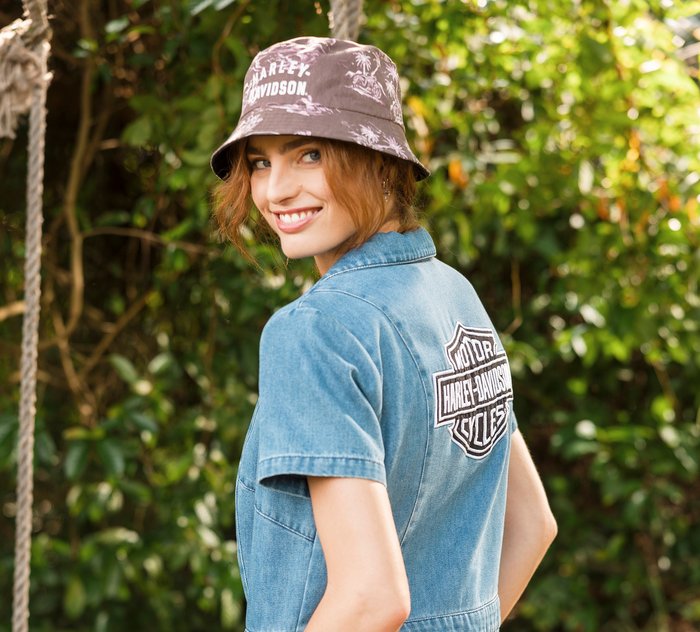 Women's Reversible Aloha Harley-Davidson Bucket Hat