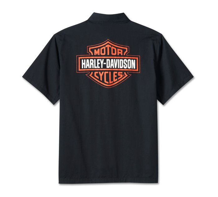 Vintage Licensed Felt Harley Davidson Embroidered Bar & Shield