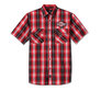 Men's Button Down Red Plaid Mechanics Shirt