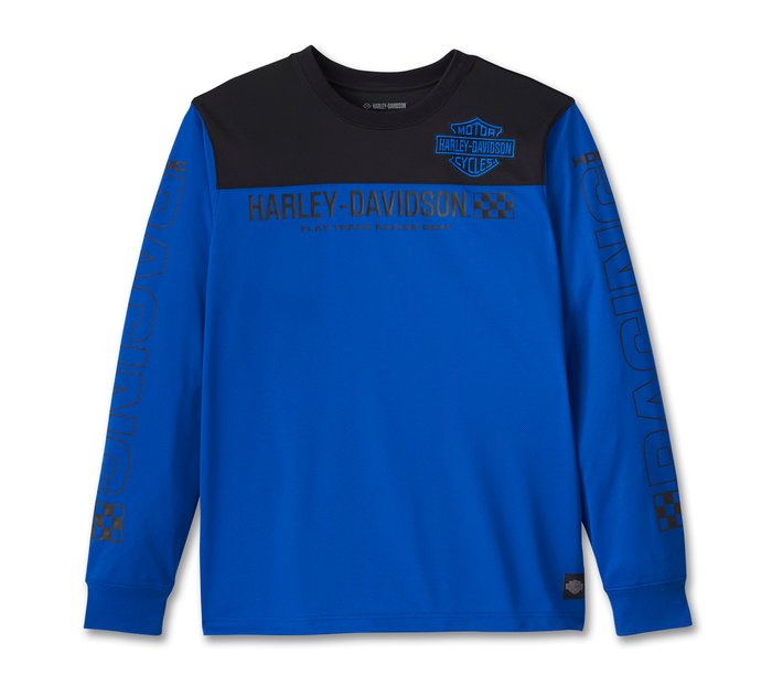 Camisa de carreras manga larga Blue Blazes para caballeros 1